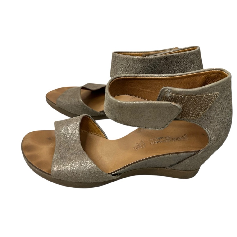 Paul Green Tammy Brushed Gold Suede Ankle Strap Wedge Sandal UK 5/US 7.5 - Picture 6 of 10